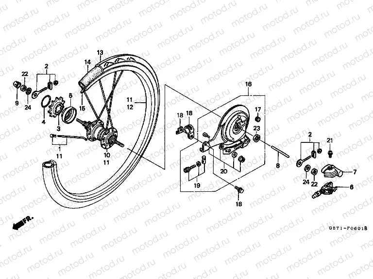 F-6-1 REAR WHEEL / REAR BRAKE (2)