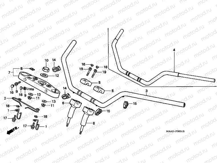 F-6-1 TIE ROD TUBE / UPPER BRIDGE (VT1100C2)