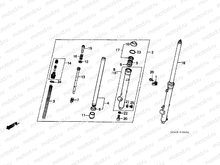 F-6-2 FRONT FORK (RG / RH / RJ / RK)