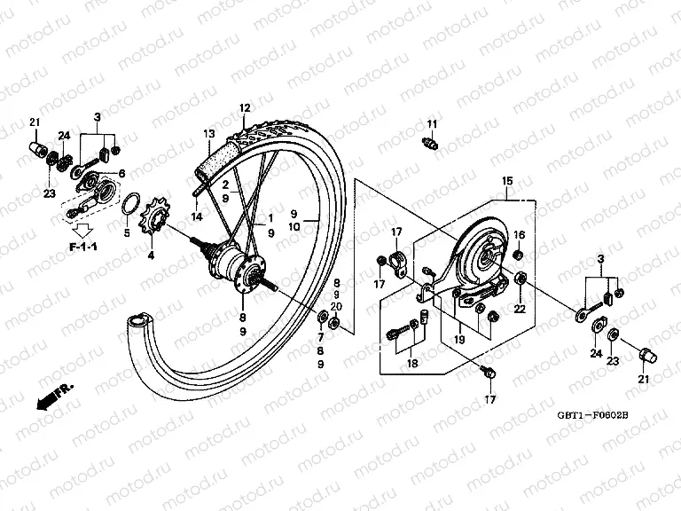 F-6-2 REAR WHEEL / REAR BRAKE (3)