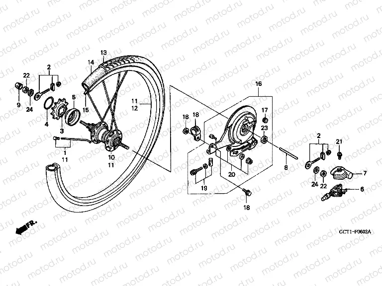 F-6-2 REAR WHEEL / REAR BRAKE (PAC14-A3, A5 / PAC16)