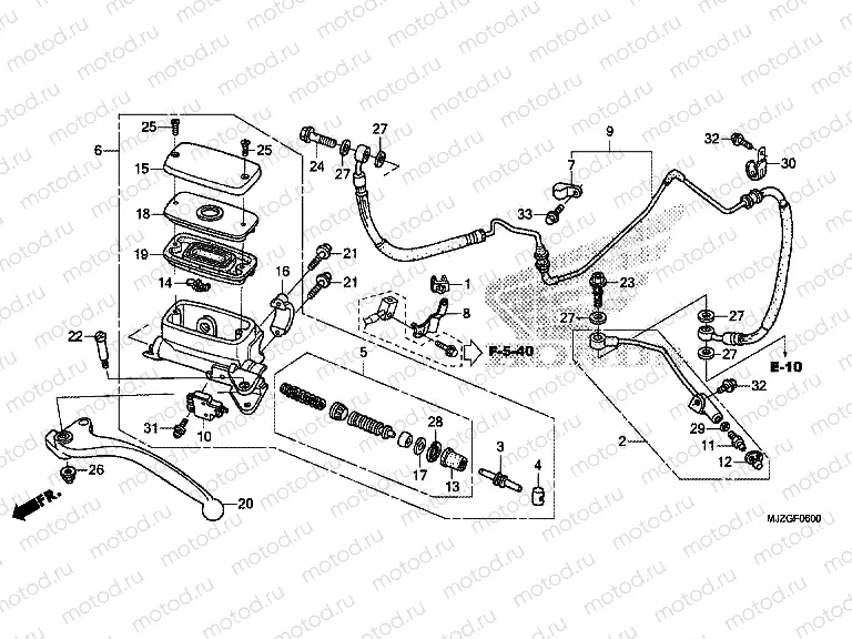 F-6 CLUTCH MASTER CYLINDER