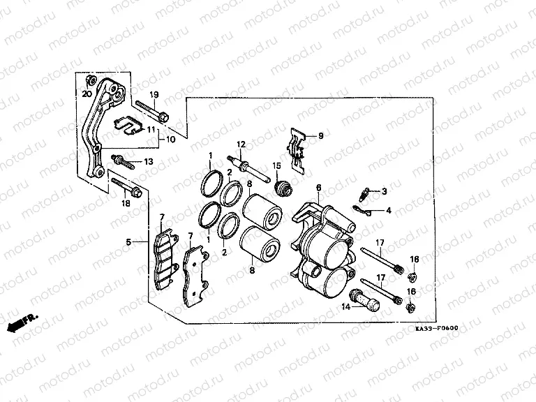 F-6 FRONT BRAKE CALIPER (1)