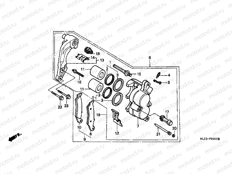 F-6 FRONT BRAKE CALIPER