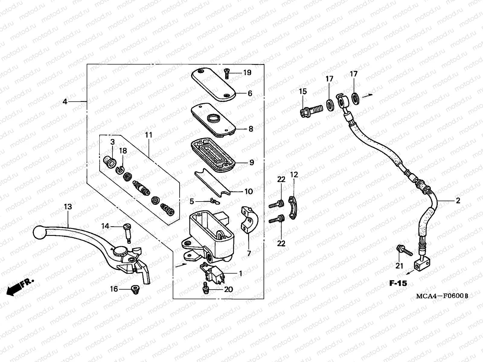 F-6 FRONT BRAKE MASTER CYLINDER