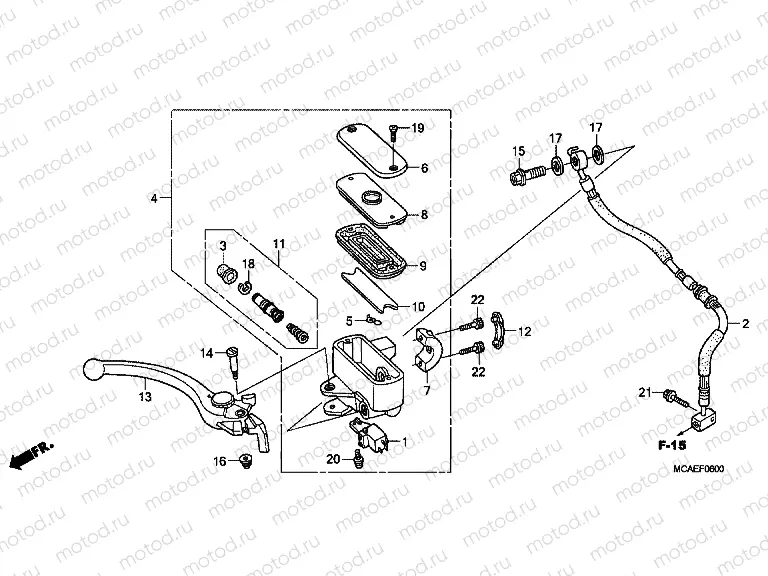 F-6 FRONT BRAKE MASTER CYLINDER