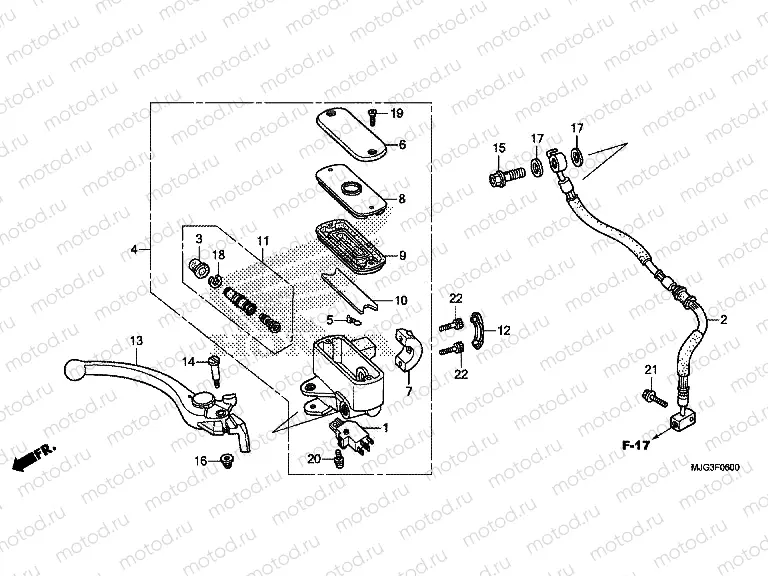 F-6 FRONT BRAKE MASTER CYLINDER