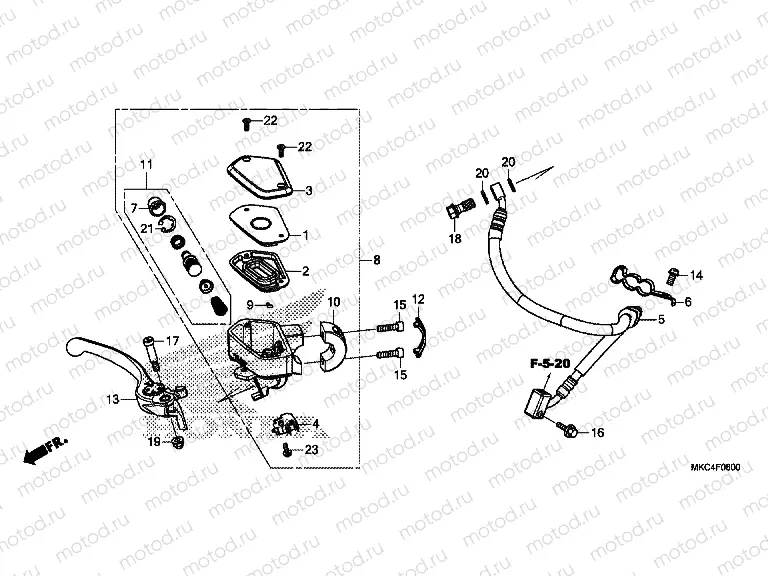 F-6 FRONT BRAKE MASTER CYLINDER