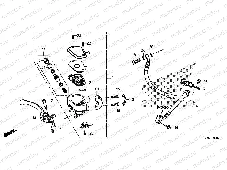 F-6 FRONT BRAKE MASTER CYLINDER