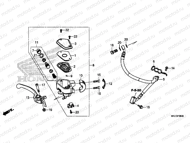 F-6 FRONT BRAKE MASTER CYLINDER