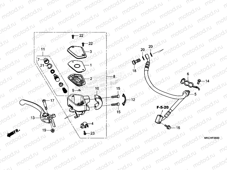 F-6 FRONT BRAKE MASTER CYLINDER