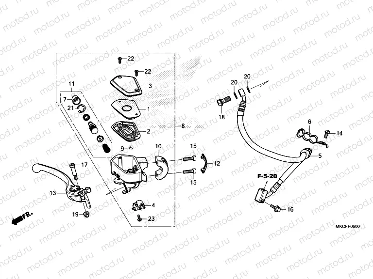 F-6 FRONT BRAKE MASTER CYLINDER