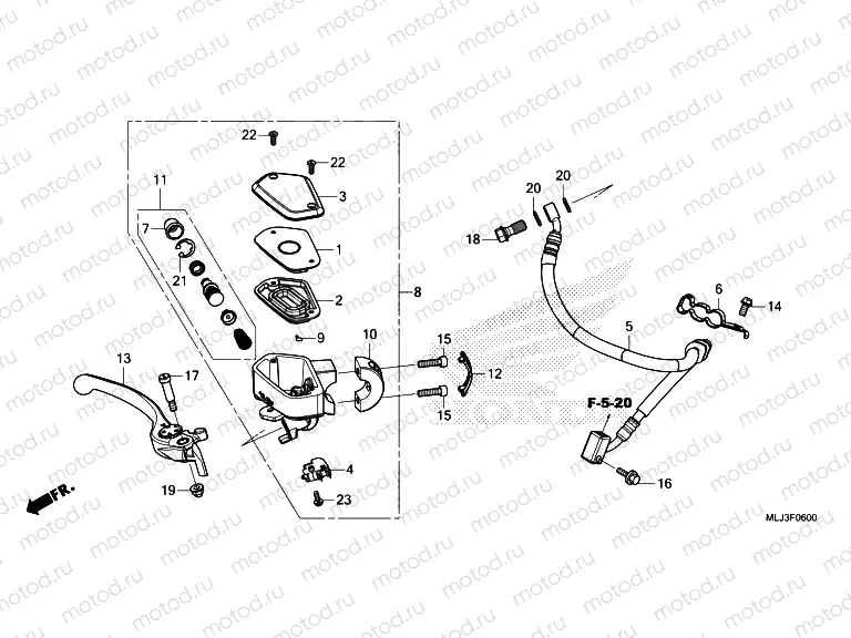 F-6 FRONT BRAKE MASTER CYLINDER