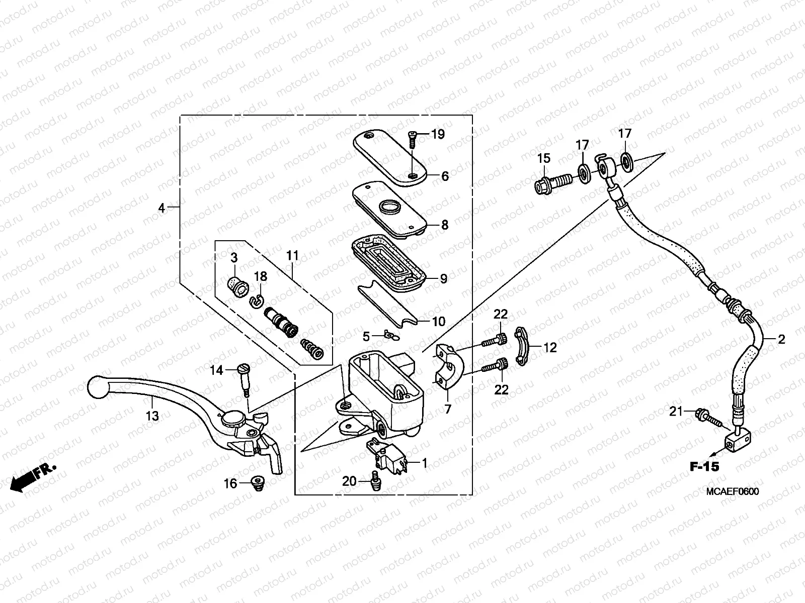 F-6 FRONT BRAKE MASTERCYLINDE R