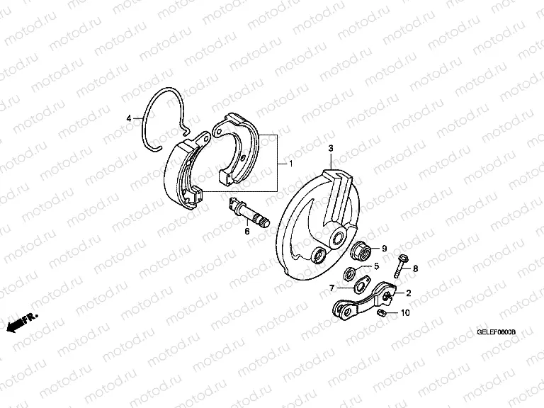 F-6 FRONT BRAKE PANEL