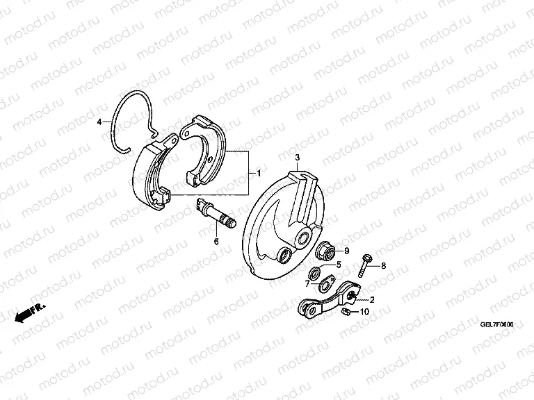 F-6 FRONT BRAKE PANEL