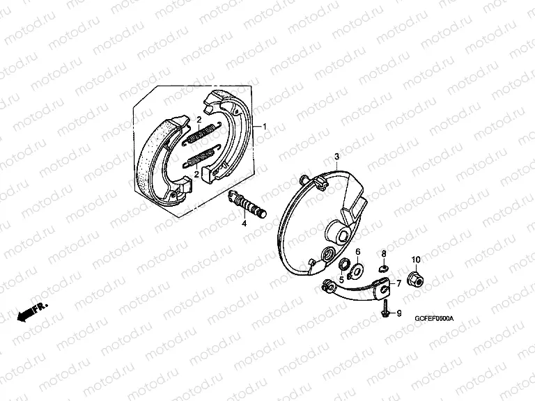 F-6 FRONT BRAKE PANEL
