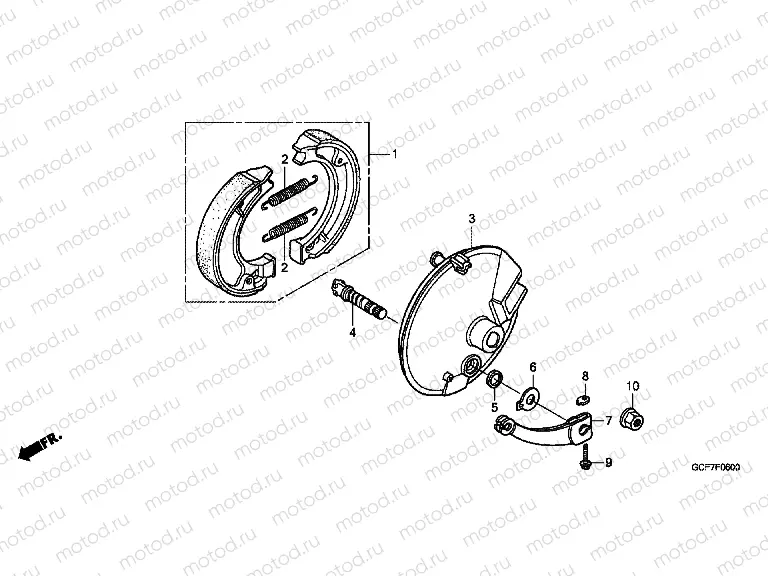 F-6 FRONT BRAKE PANEL