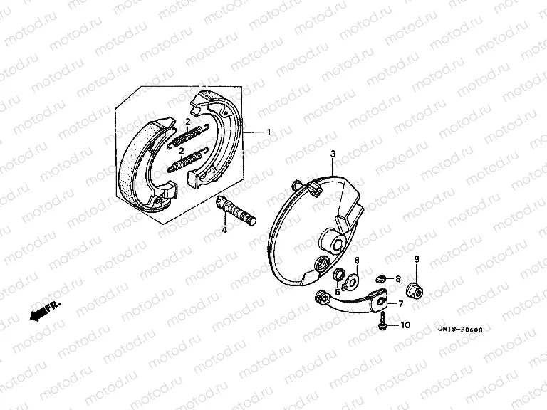 F-6 FRONT BRAKE PANEL