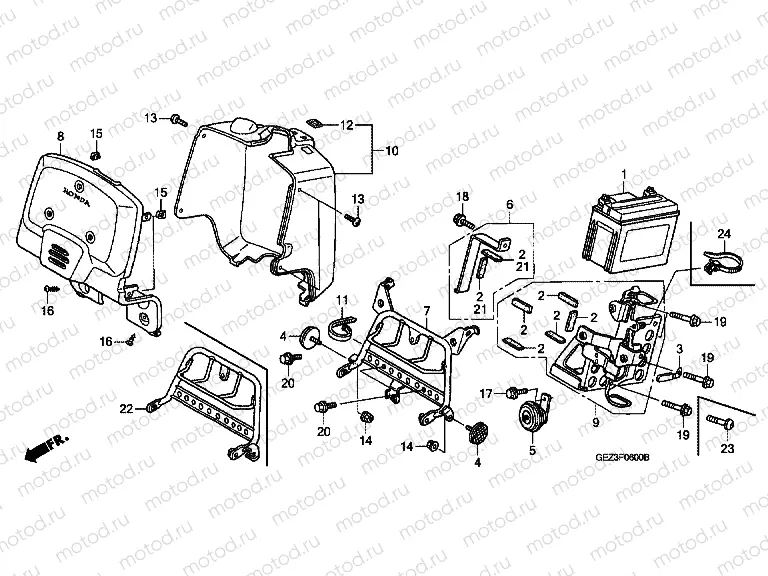 F-6 FRONT COVER / BATTERY