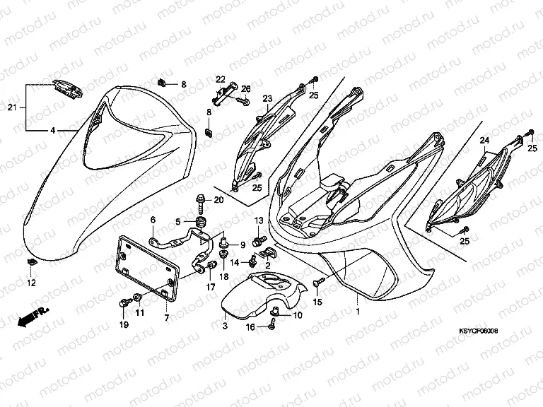 F-6 FRONT COVER (SC1255,6,8)