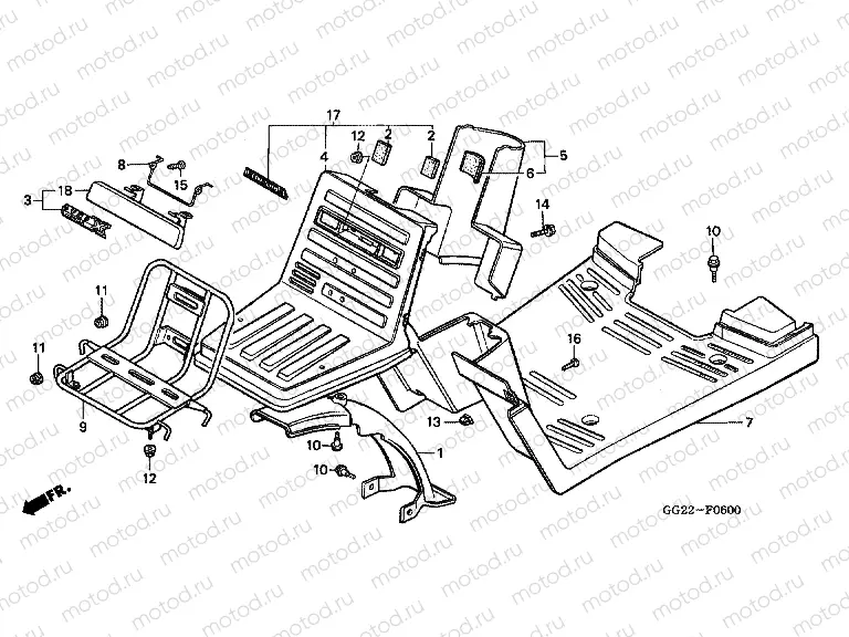 F-6 FRONT FENDER / FRONT COVER / FLOOR FOOT