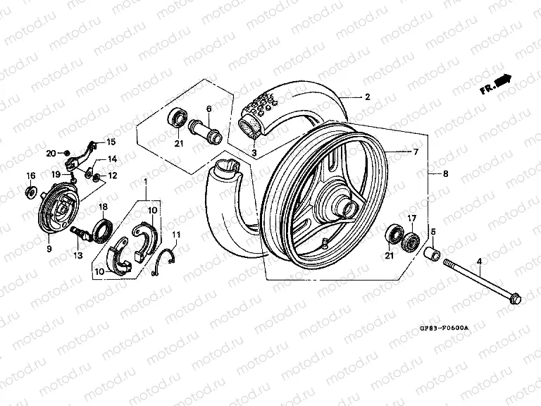 F-6 FRONT WHEEL / FRONT BRAKE PANEL