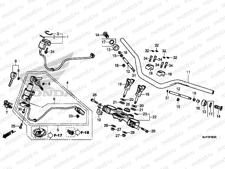 F-6 HANDLE PIPE / TOP BRIDGE