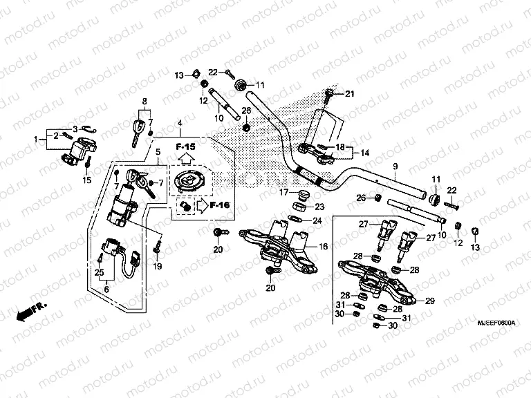 F-6 HANDLE PIPE / TOP BRIDGE