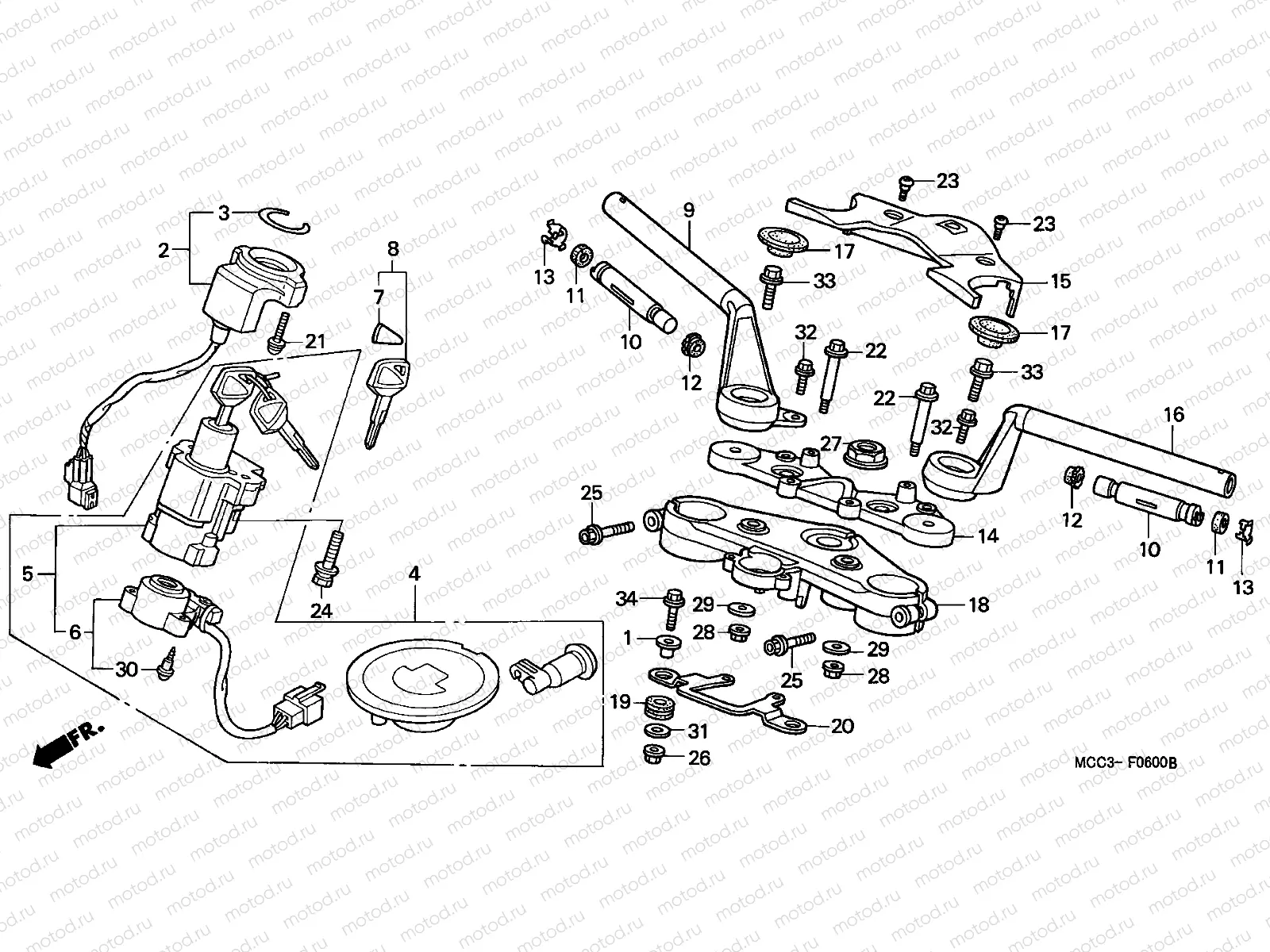 F-6 HANDLE PIPE/TOP BRIDGE