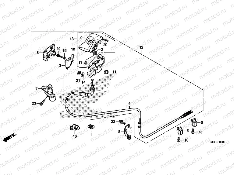 F-6 PARKING BRAKE BRAKE LEVER