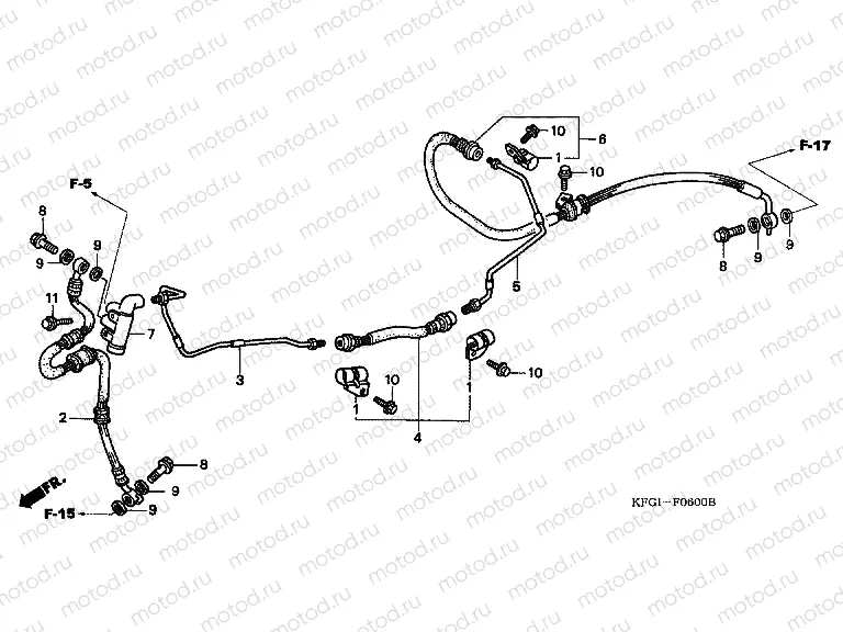 F-6 REAR BRAKE HOSE