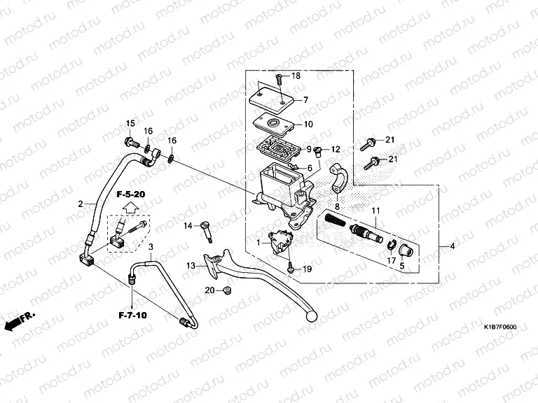 F-6 REAR BRAKE MASTER CYLINDER