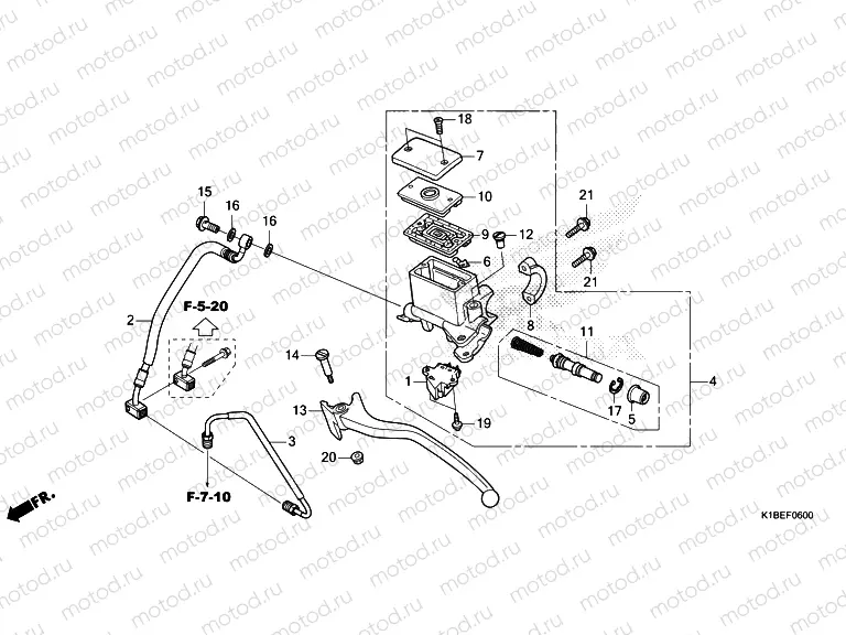 F-6 REAR BRAKE MASTER CYLINDER