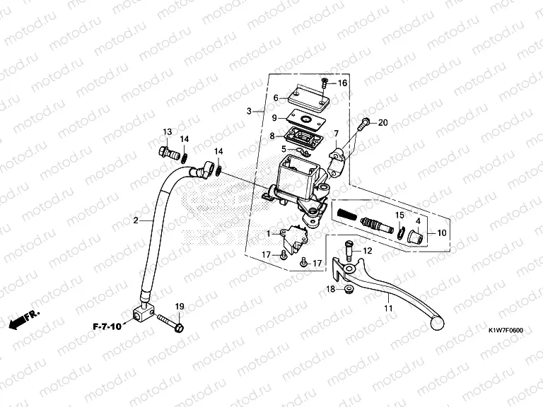 F-6 REAR BRAKE MASTER CYLINDER