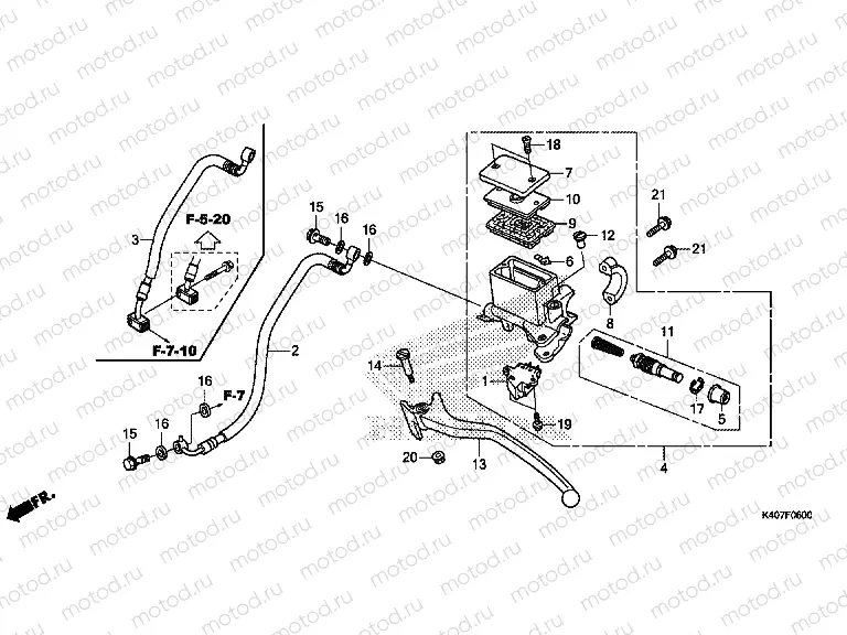 F-6 REAR BRAKE MASTER CYLINDER