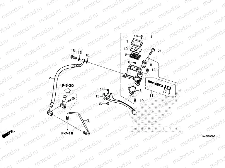 F-6 REAR BRAKE MASTER CYLINDER