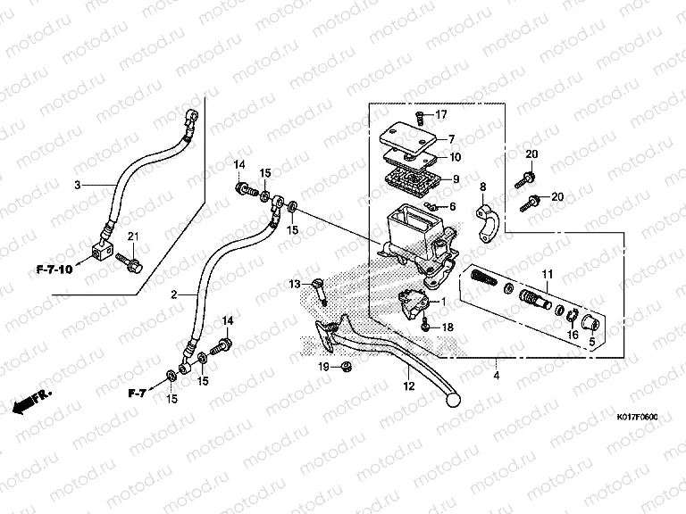 F-6 REAR BRAKE MASTER CYLINDER