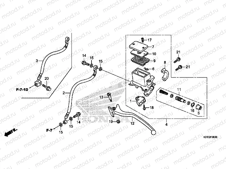 F-6 REAR BRAKE MASTER CYLINDER