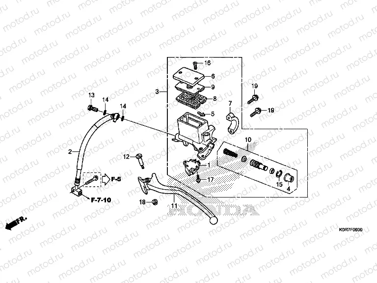 F-6 REAR BRAKE MASTER CYLINDER
