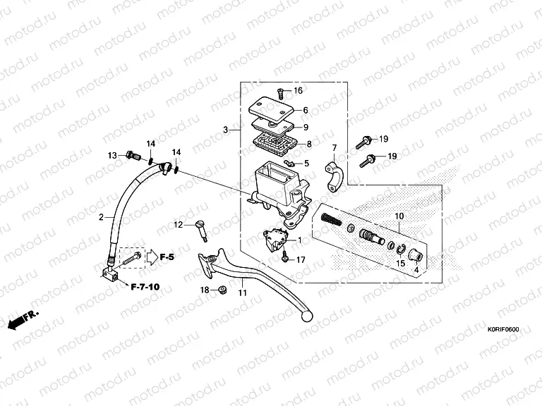 F-6 REAR BRAKE MASTER CYLINDER