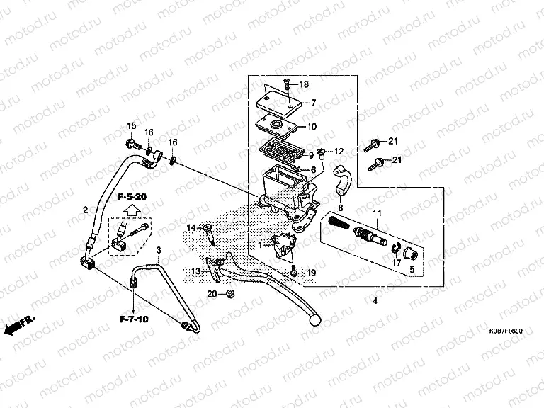 F-6 REAR BRAKE MASTER CYLINDER