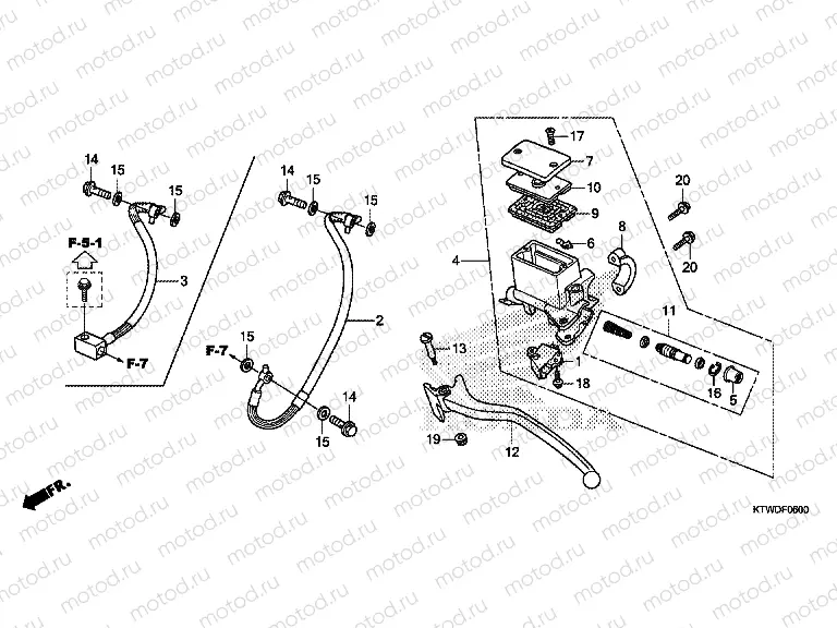 F-6 REAR BRAKE MASTER CYLINDER