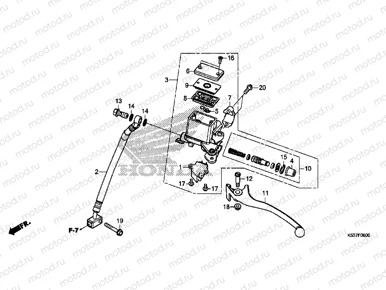 F-6 REAR BRAKE MASTER CYLINDER