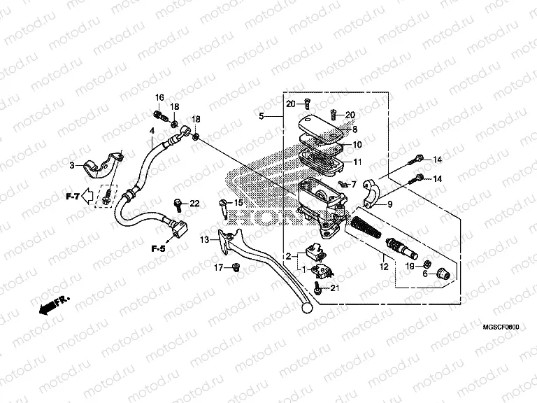 F-6 REAR MASTER CYLINDER