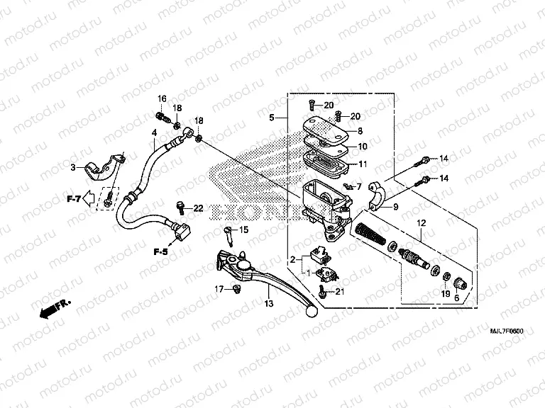 F-6 REAR MASTER CYLINDER
