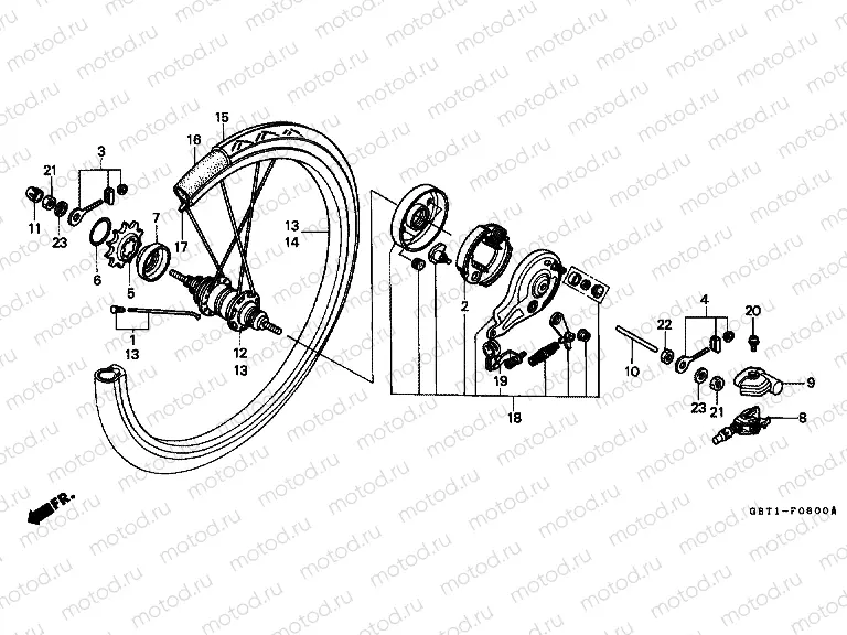 F-6 REAR WHEEL / REAR BRAKE (1)
