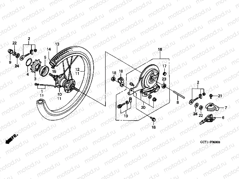 F-6 REAR WHEEL / REAR BRAKE (PAC10)