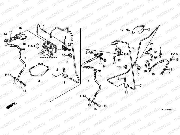 F-6 RR. BRAKE HOSE/BRAKE PIPE