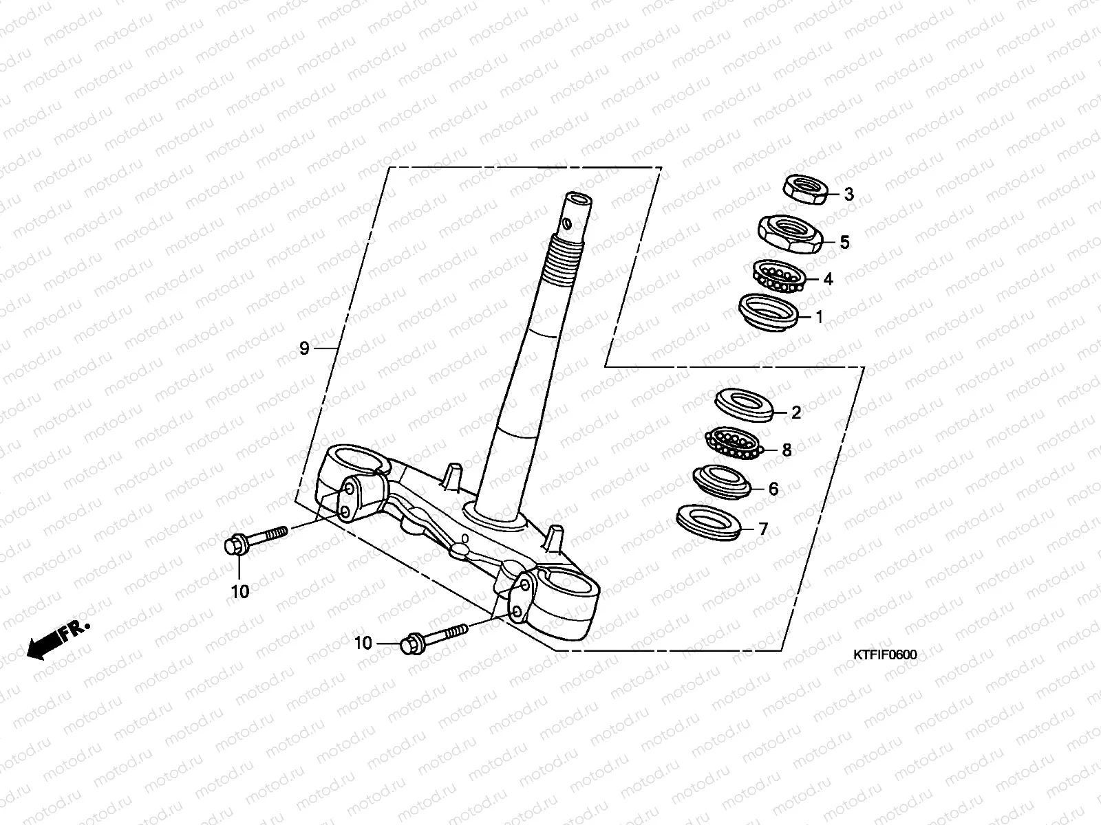 F-6 STEERING STEM